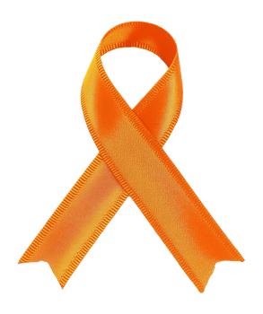 Orange ribbon for support and awareness png