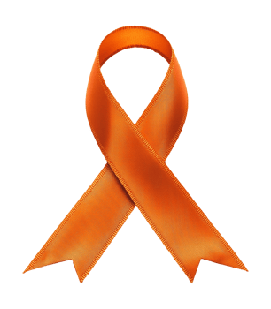 Orange ribbon symbolizing awareness and support png