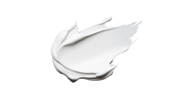 Soft cream smear in white png