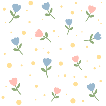 cute aesthetic colorful flowers seamless pattern png
