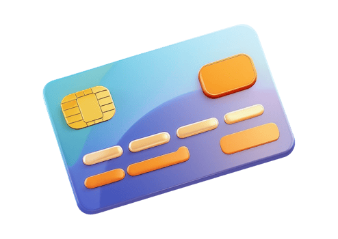 Finance Icon Featuring 3D Style Credit Card png