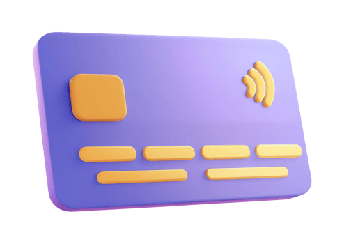 Plastic Payment Card Illustration with 3D Look png