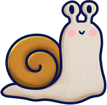 Handdrawn snail cartoon png