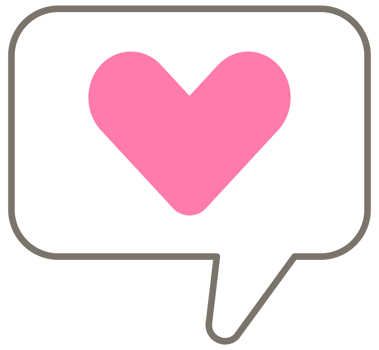 Cute Hand Drawn Global Love Day Heart Message Speech bubble png