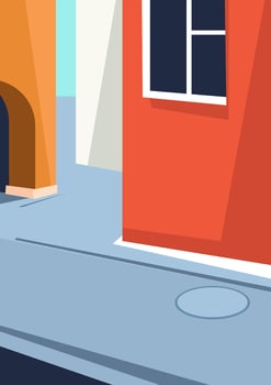 an Urban Street Illustration vector