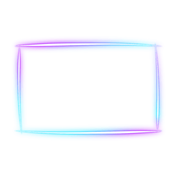 gradient blue and purple Rectangle neon frame png