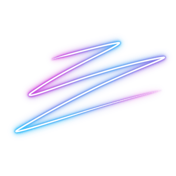 zig zag doodle neon line png