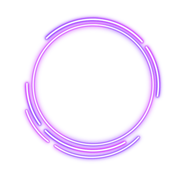 futuristic circle neon frame png