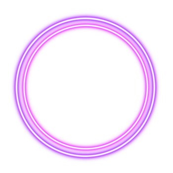 double circle neon frame png