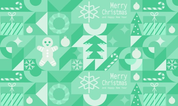 Geometric elements pattern design for christmas and new year holidays. vector