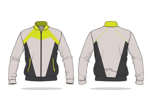 varsity retro jacket template apparel mockup design vector