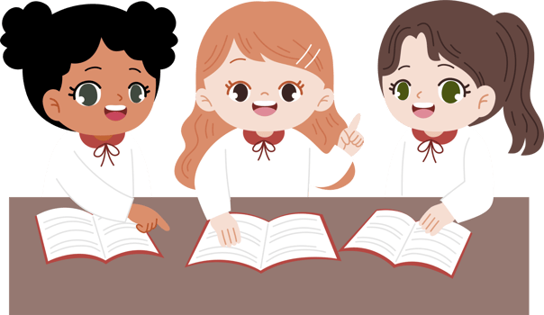 diverse students studying together in group png