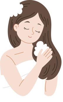 woman wash hair caring for herself png