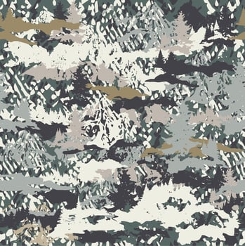 WINTER CAMO REPEAT PATTERN vector