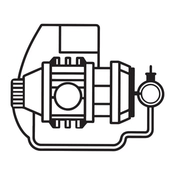 Sleek Electric Generator Drawing vector