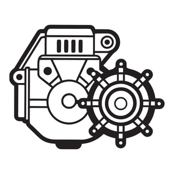 Realistic Generator Machine Art vector