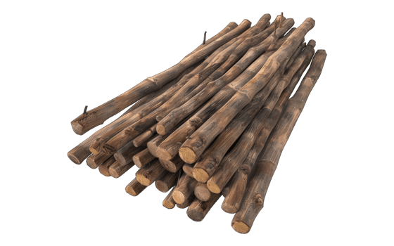 Wooden sticks stack .Isolated png