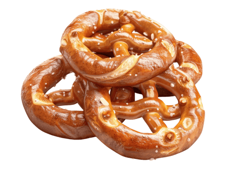 Pretzel cookies. Isolated png
