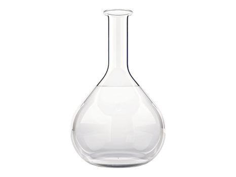 Empty Laboratory chemical flask. Isolated png