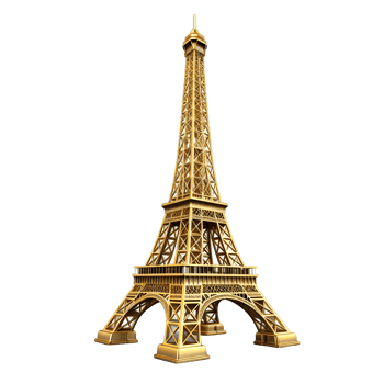 Golden Eiffel Tower png