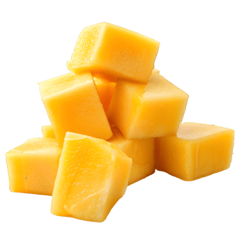 Fresh mango cubes png