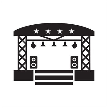 Concert stage icon vector