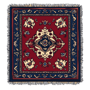 Hand drawn cartoon illustration of a carpet png