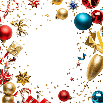 Happy New Year Social Media Banner on transparent background png