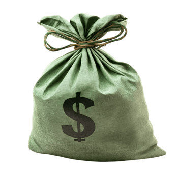 Green Money Bag on transparent background png