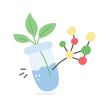 Research involving plant biology and eco friendly molecular studies vector