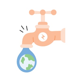 Get your hands on this premium icon of water energy vector