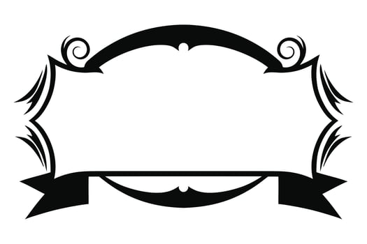 Calligraphy lettering text frame vector