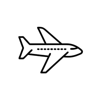 Airplane icon line icon illustration vector