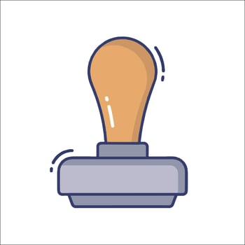 A stamp with a rubber ball on top vector