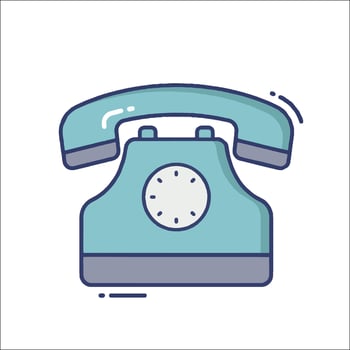 An old telephone icon on a white background vector