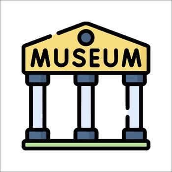 Museum icon illustration vector