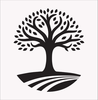 Minimal Tree Logo Silhouette for Clean, Crisp Designs vector