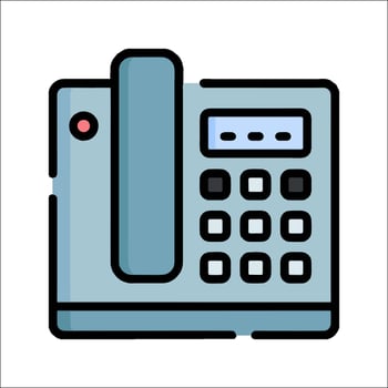A phone icon on a white background vector