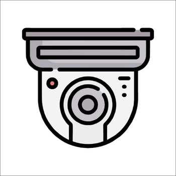 A security camera icon on a white background vector
