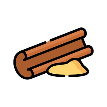 Cinnamon stick icon illustration vector