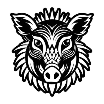 Wild boar head logo vector