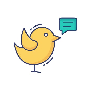 Bird chat icon vector