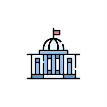 The building of the united states capitol building illustration vector