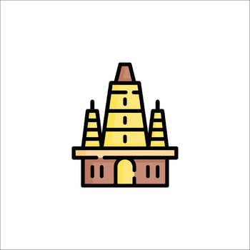 An icon of a temple in india vector
