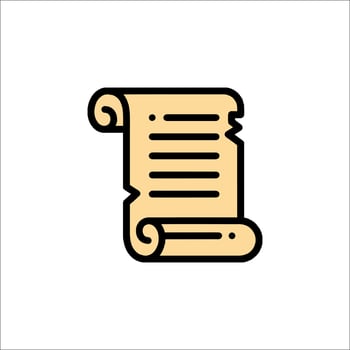 A scroll icon on a white background vector