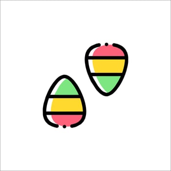 Easter eggs icon vector