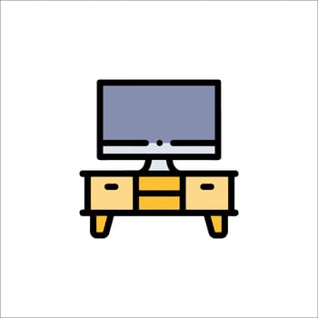Tv and computer icon illustration vector