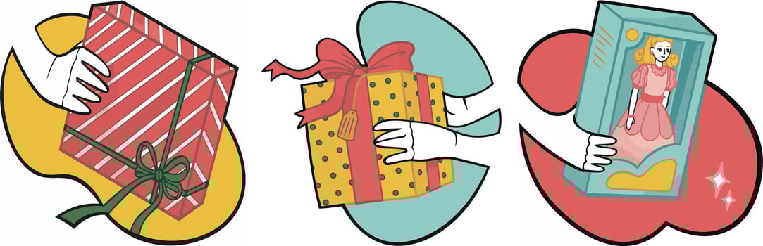Christmas Gift Box Illustration. vector