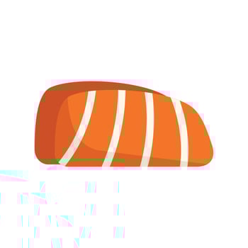 Salmon fish fillet showing fat lines illustration vector