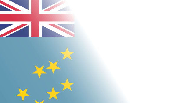 Transparent Tuvalu flag banner png